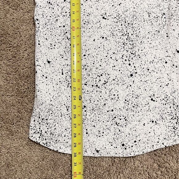 New York Shirt Men Medium White Gold Dalmatian Splatter NYC Upstanders Slim Fit - Picture 8 of 9